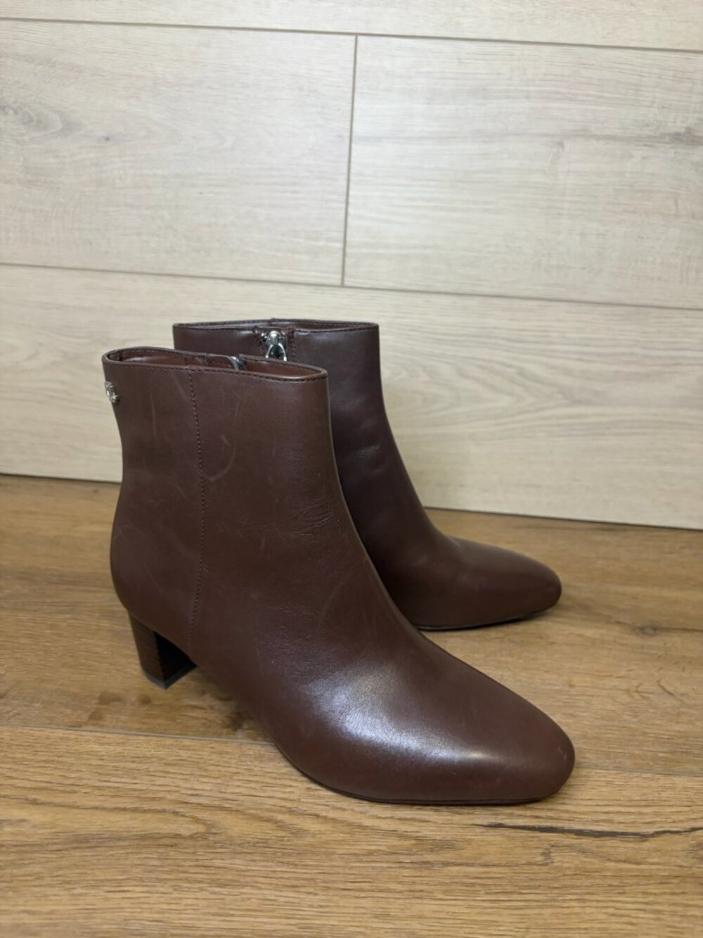 Lauren Ralph Lauren Demi Burnished Booties Brown Women's 6.5M NWT